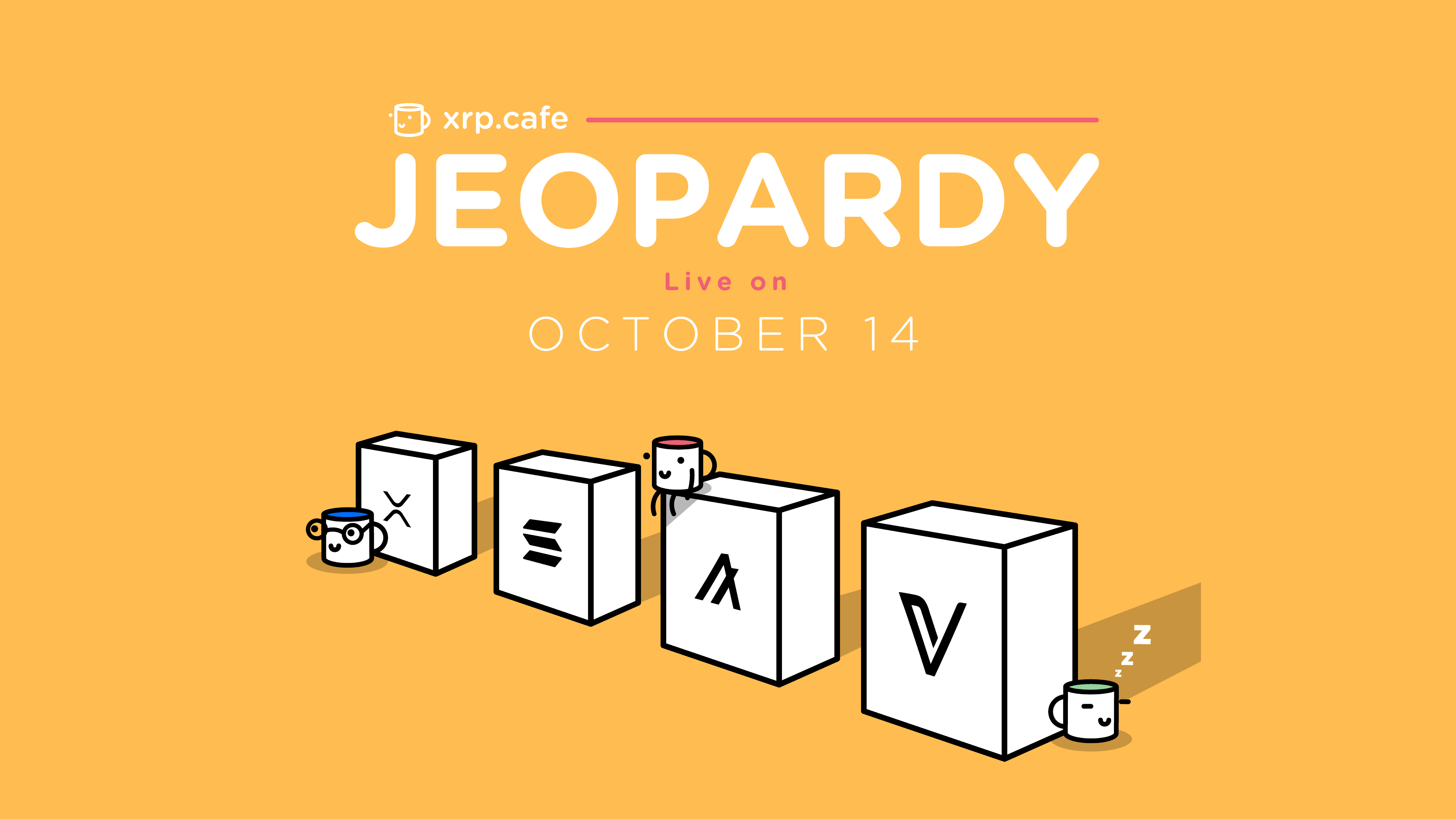 xrp.cafe community Jeopardy event graphic