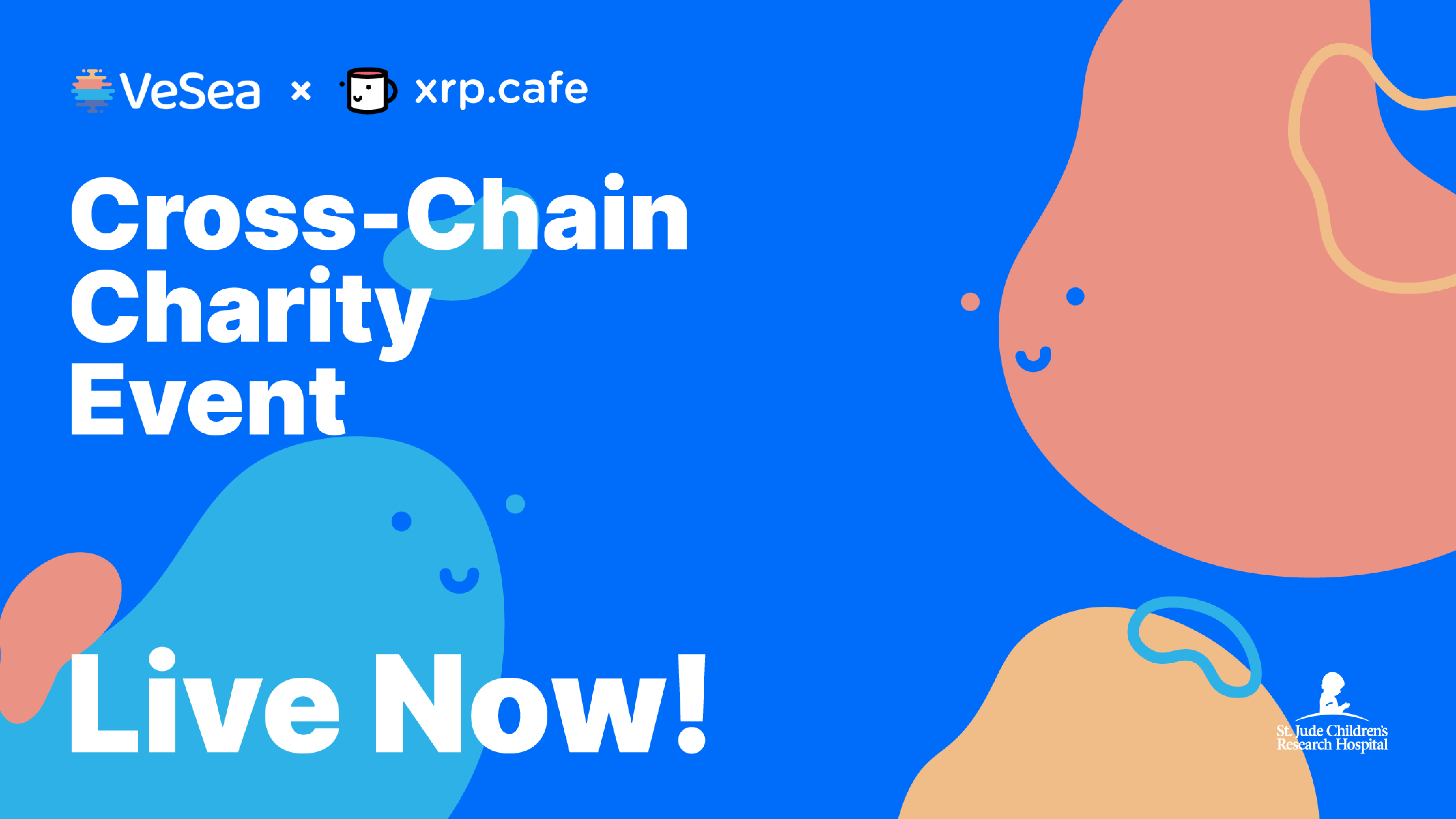 xrp.cafe and VeSea charity event graphic