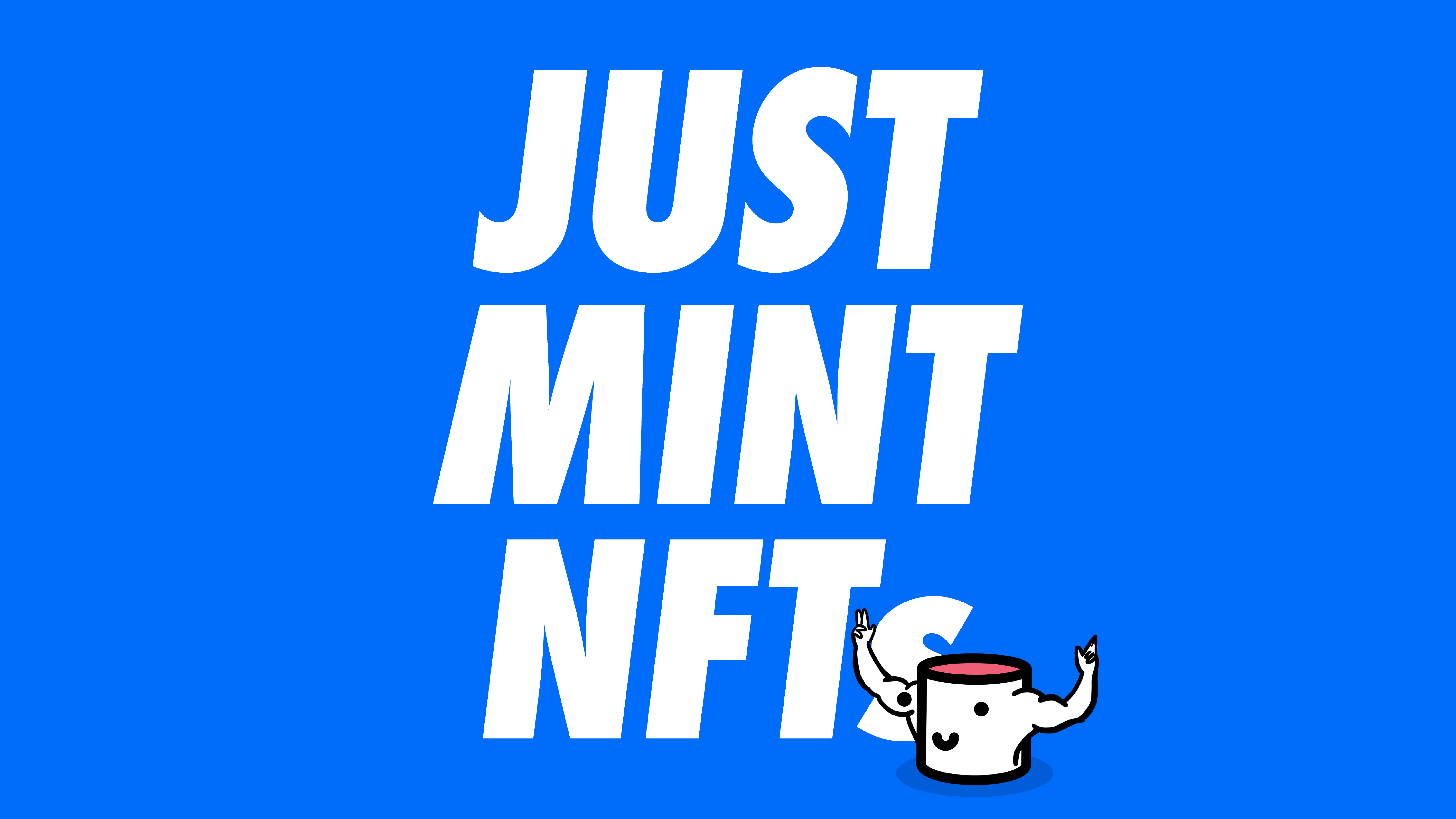 xrp.cafe JUST MINT NFTs campaign graphic