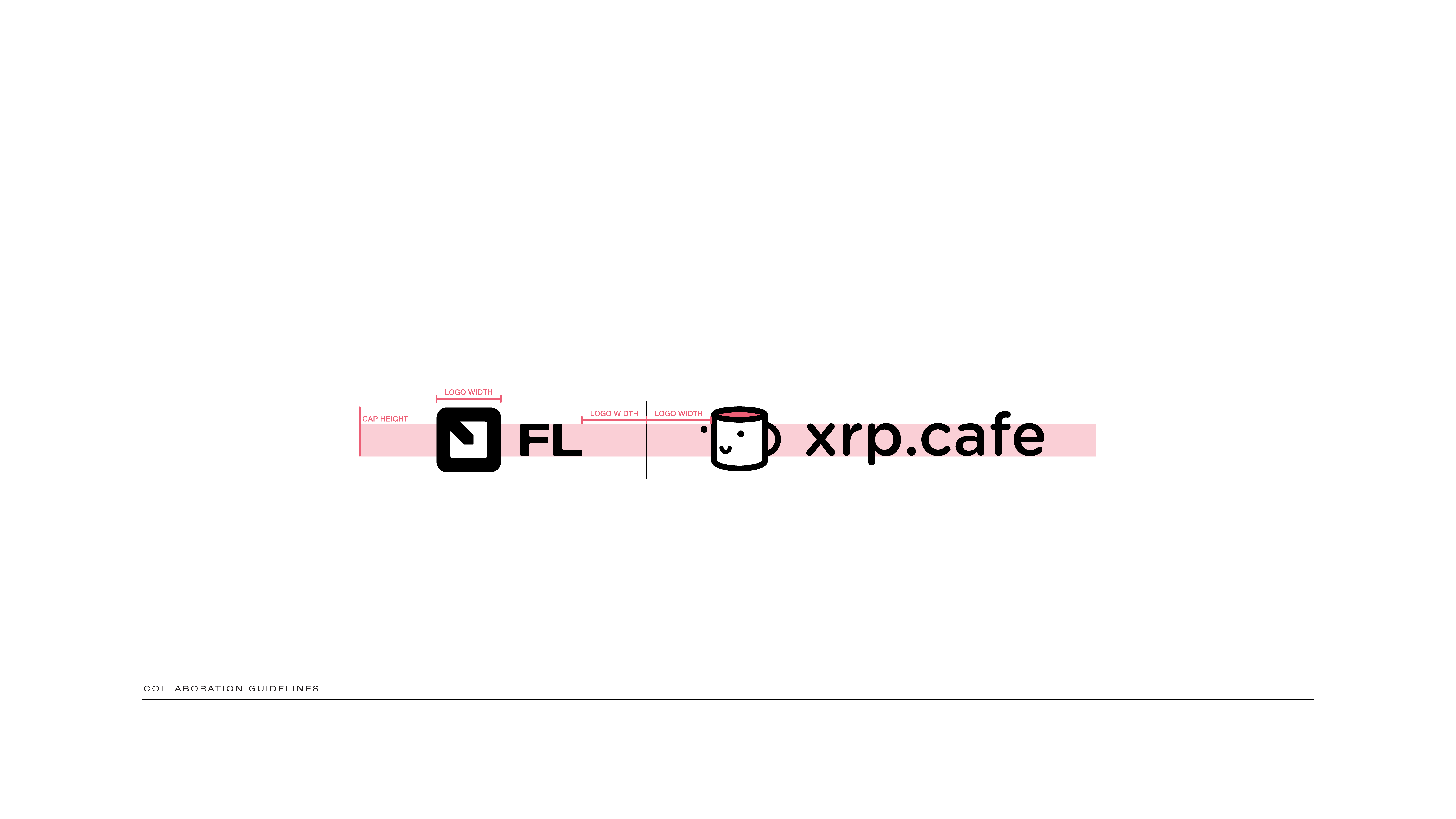 First Ledger and xrp.cafe co-branding guidelines — secondary lockup