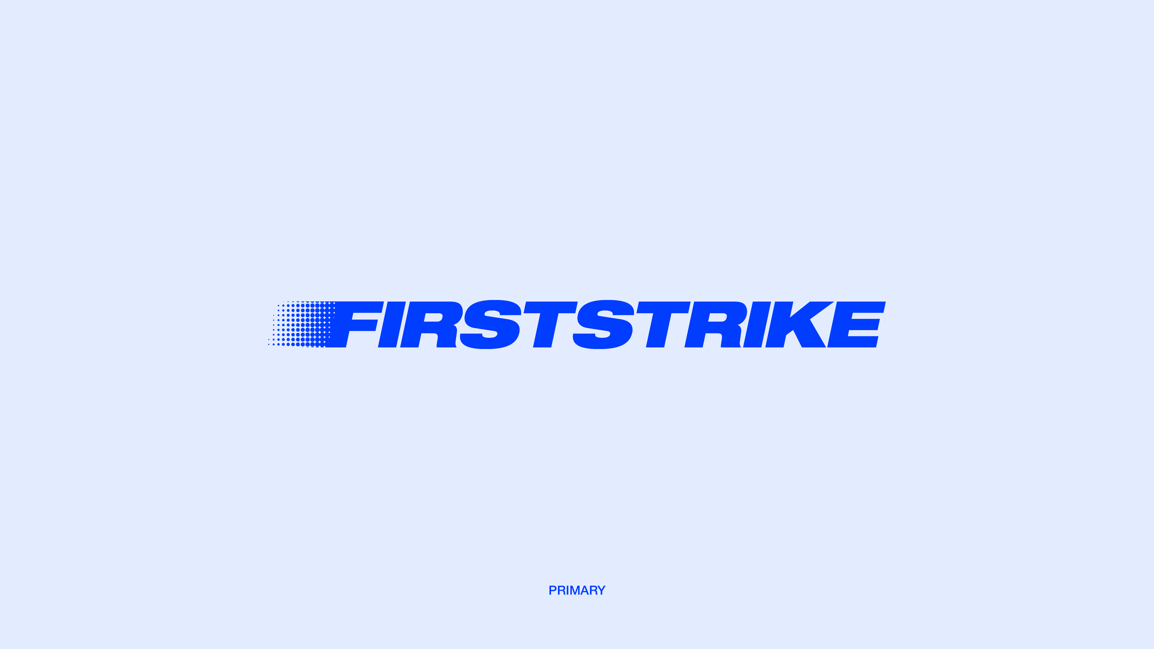 FirstStrike Research primary logo lockup — horizontal wordmark