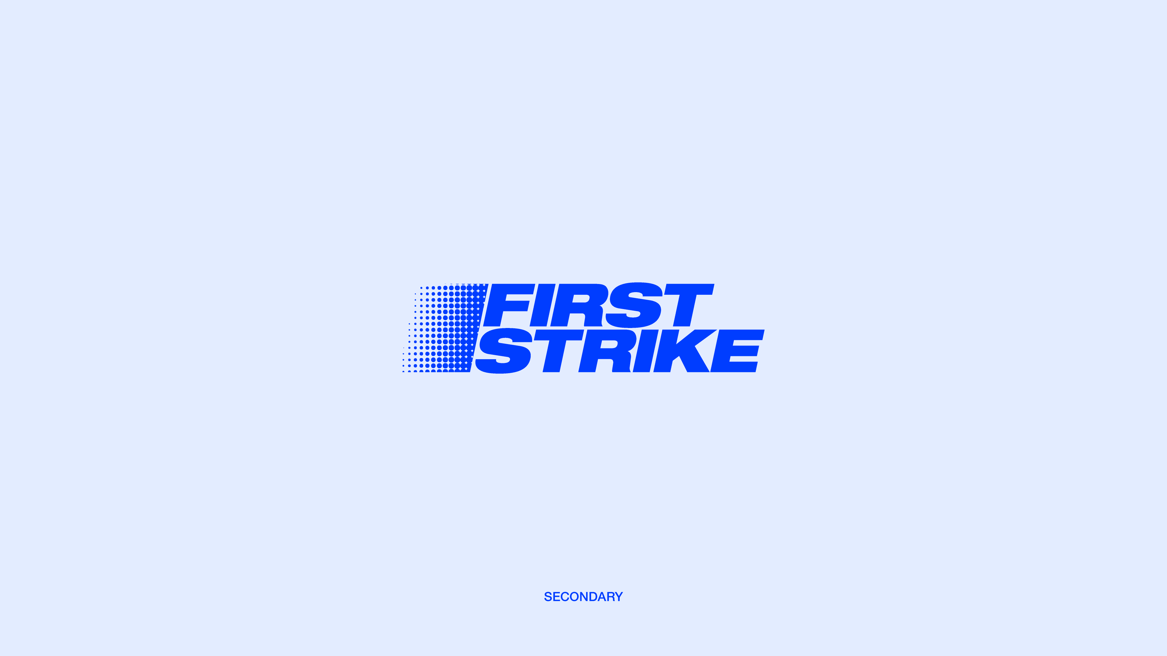 FirstStrike Research secondary logo lockup — stacked wordmark
