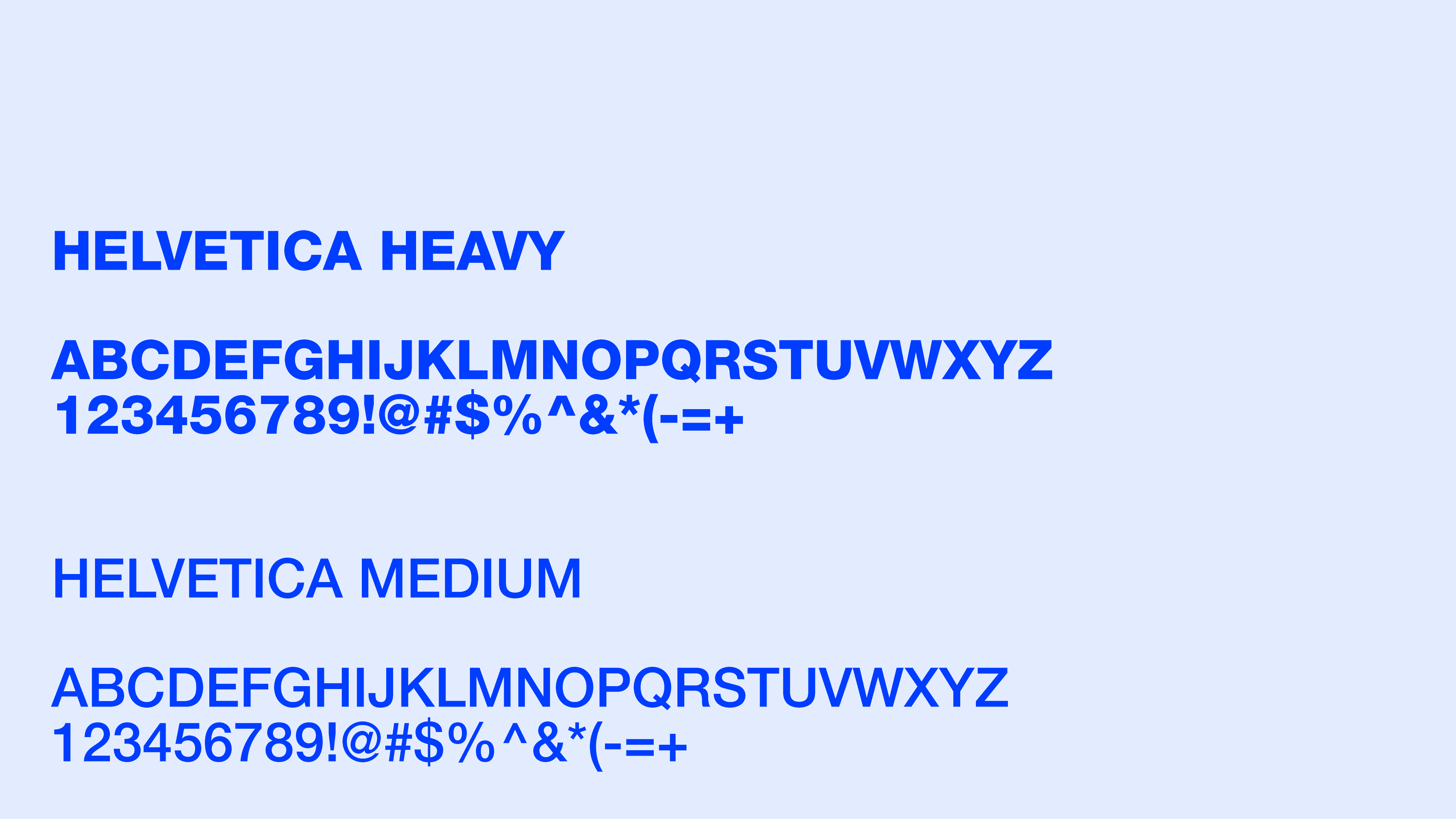 FirstStrike Research typography system — Helvetica Heavy and Medium