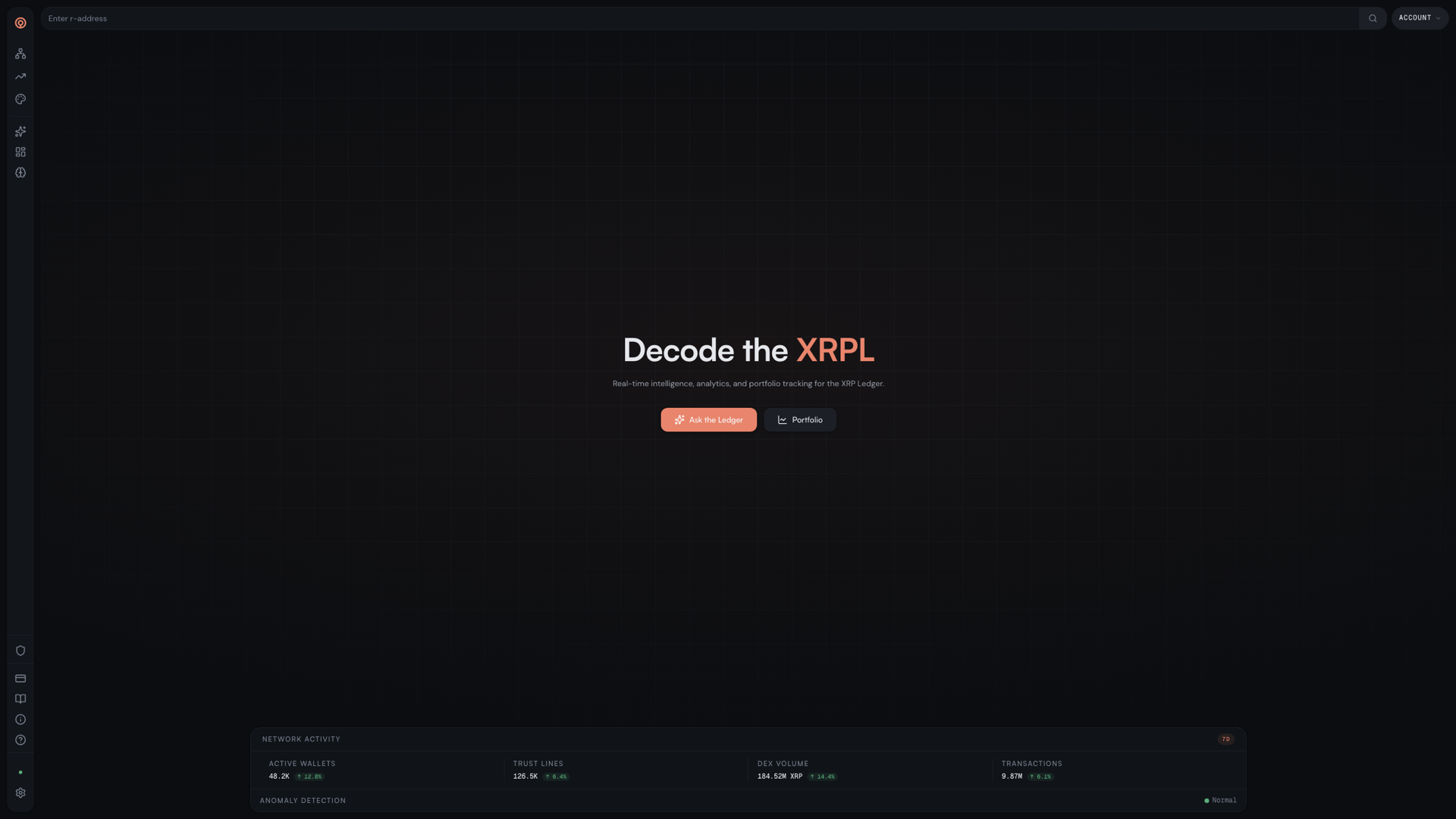 Sonde — Decode the XRPL. Real-time intelligence, analytics, and portfolio tracking for the XRP Ledger