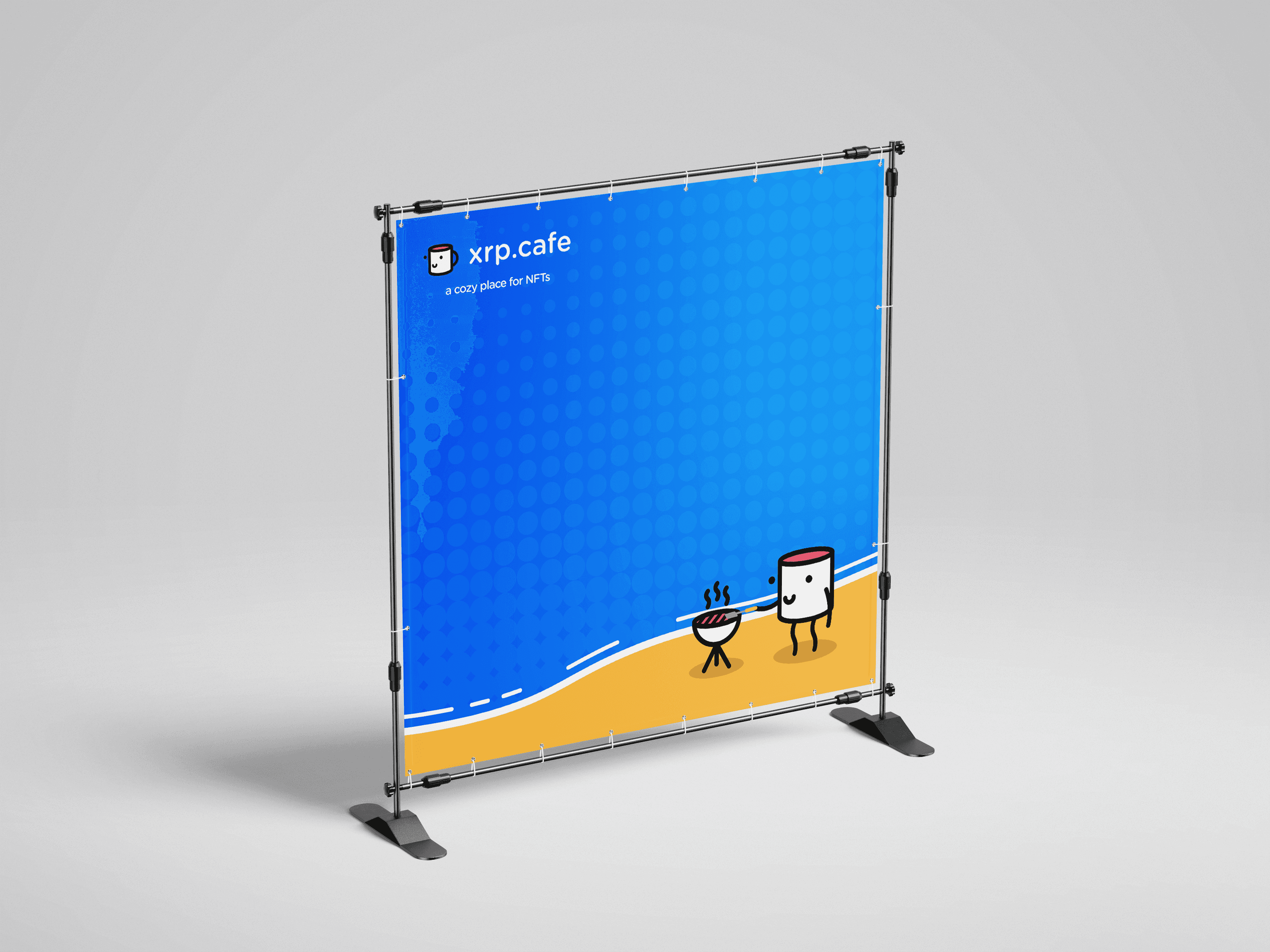 xrp.cafe event backdrop mockup