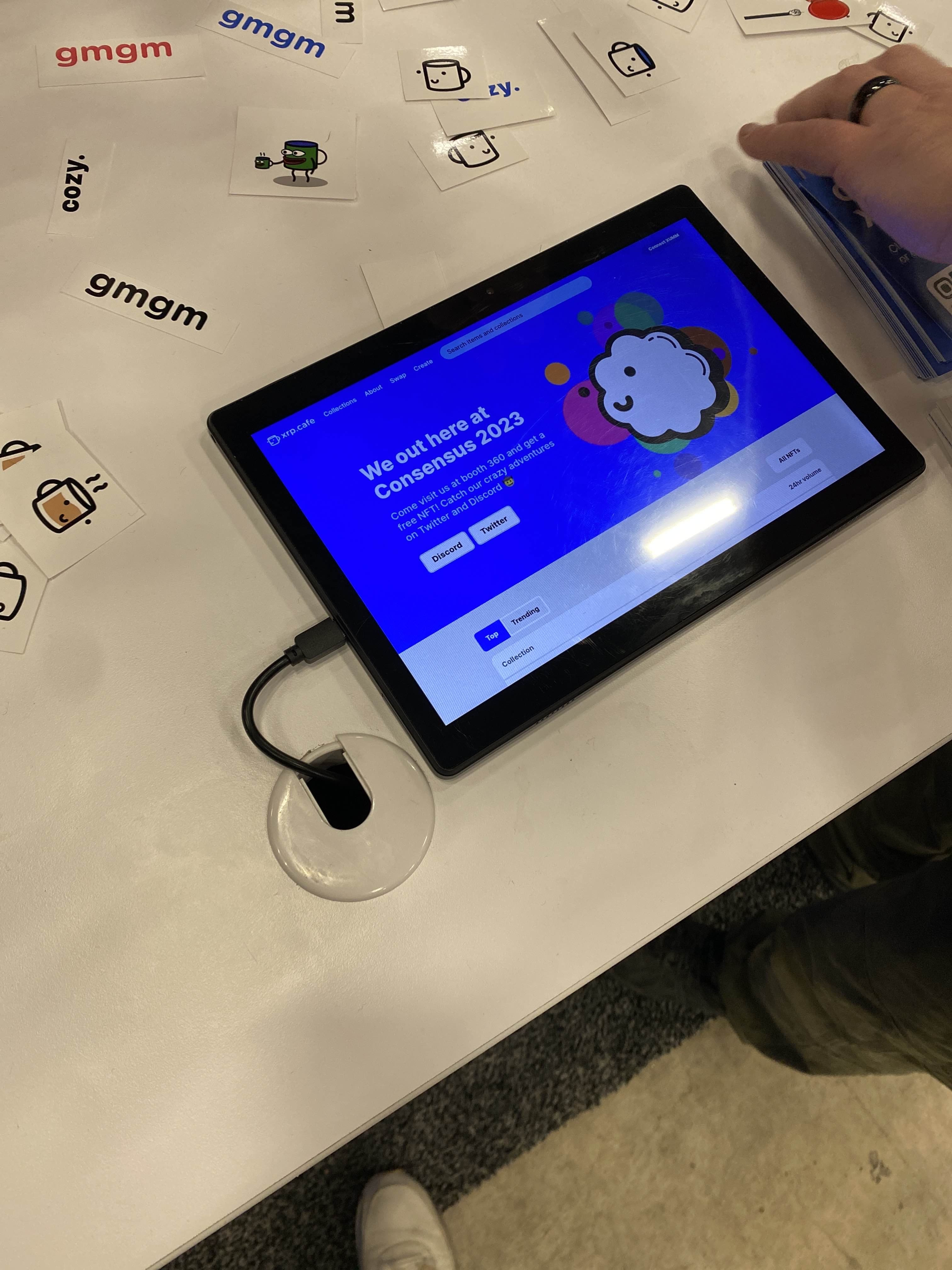 xrp.cafe website demo at Consensus 2023