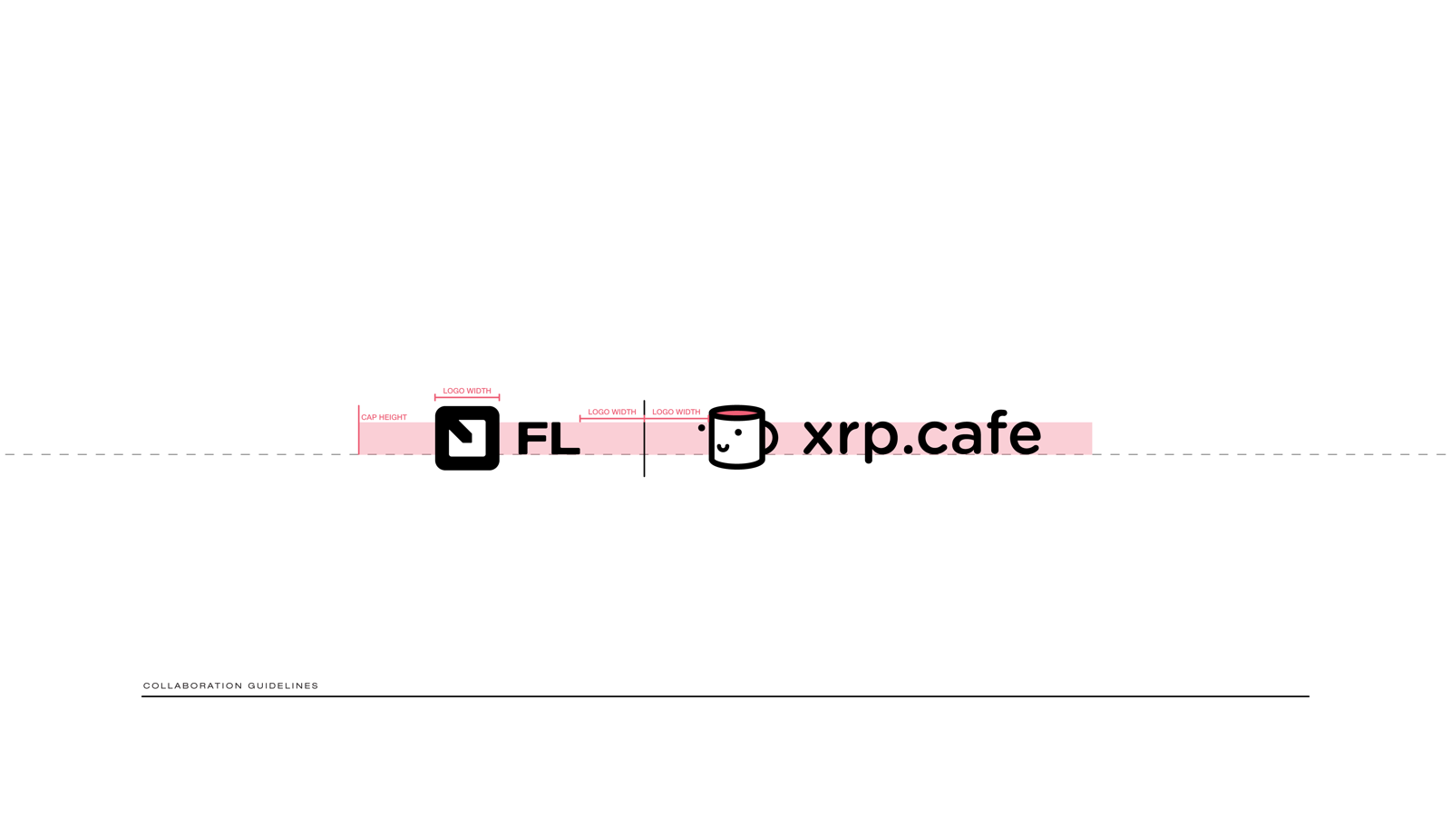 First Ledger and xrp.cafe co-branding guidelines, secondary lockup
