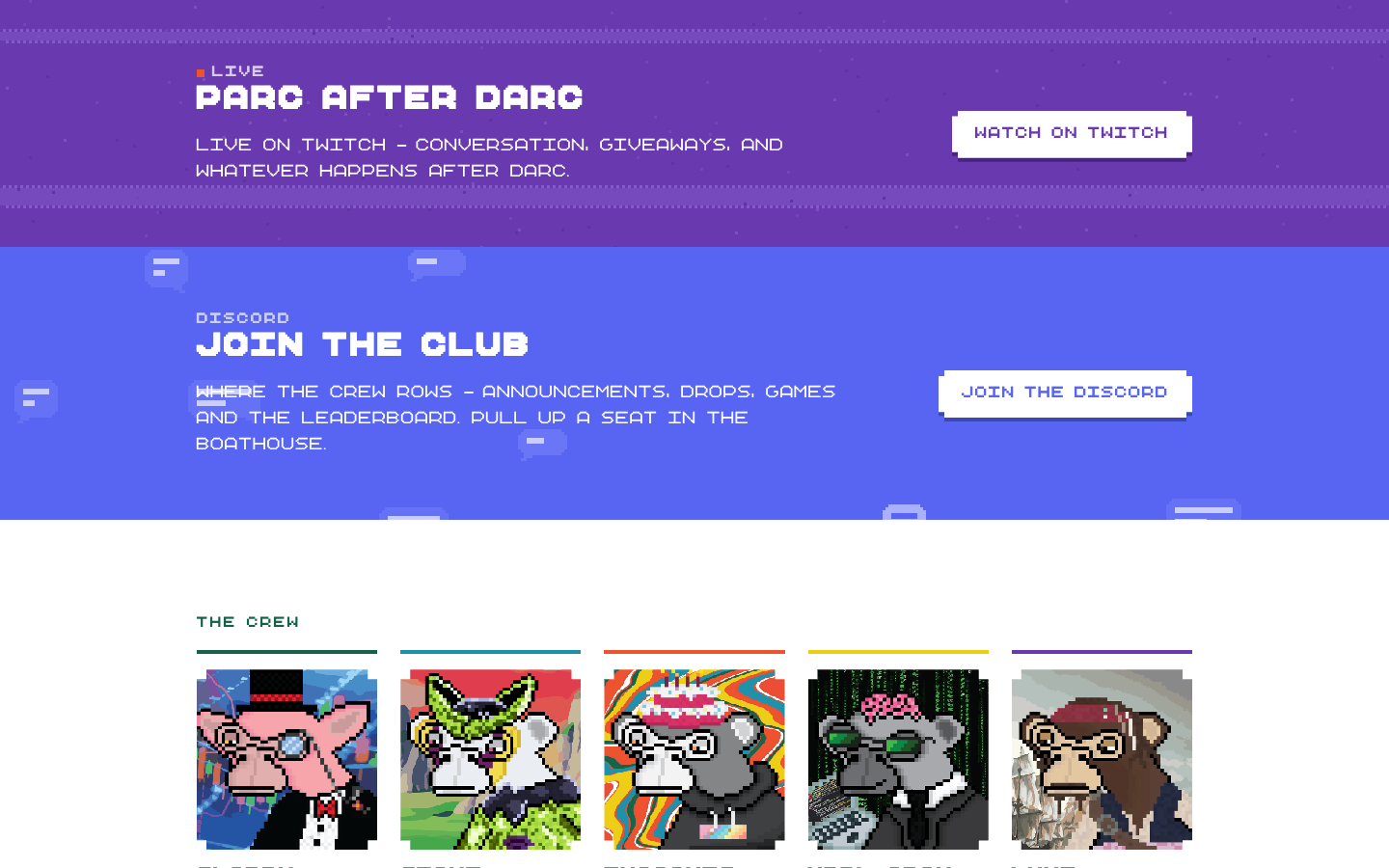 parcxrpl.com After Darc band in Twitch purple and Discord band in blurple
