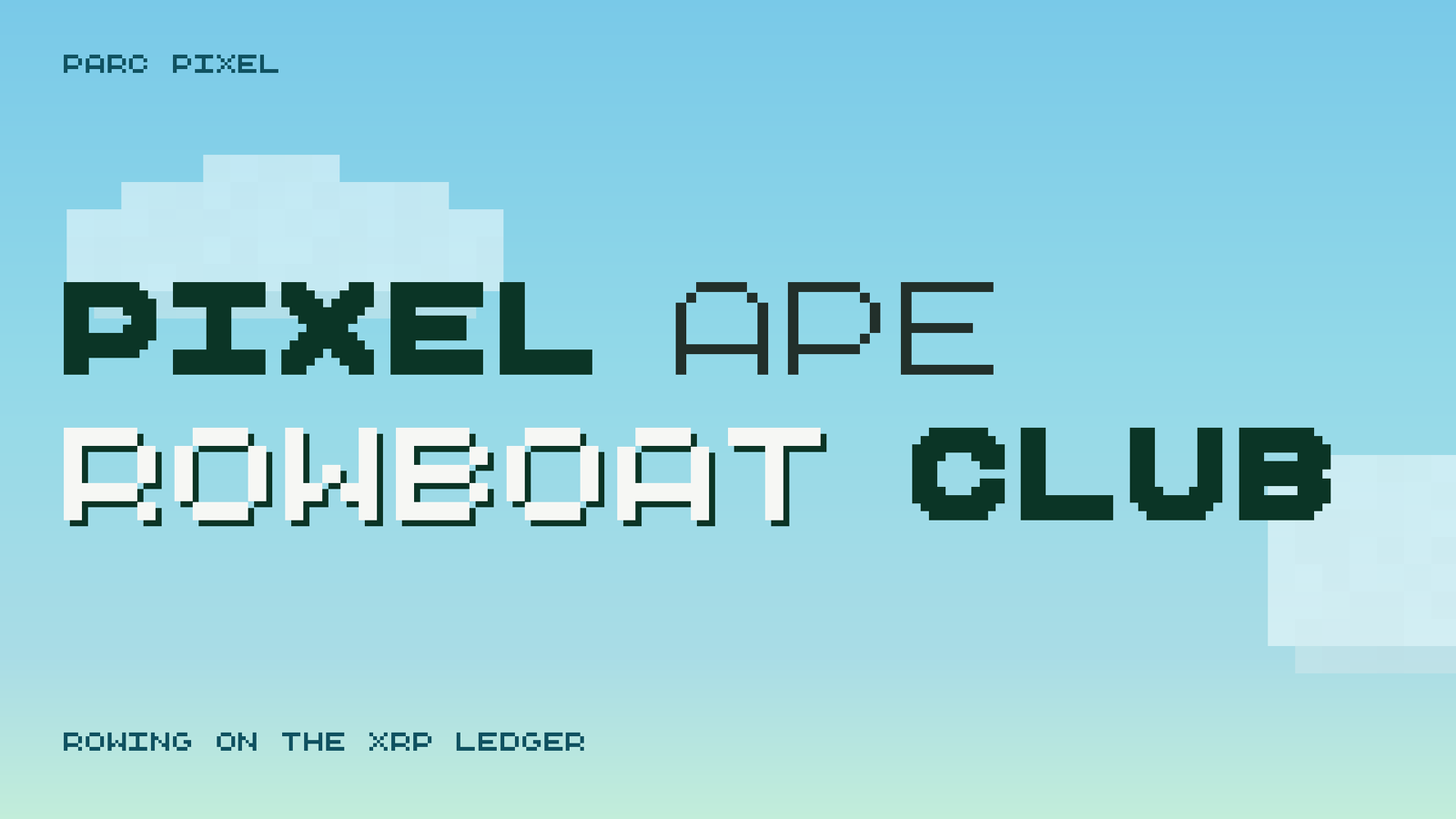 PARC Pixel specimen on the sky colorway: Pixel Ape Rowboat Club set across the three weights