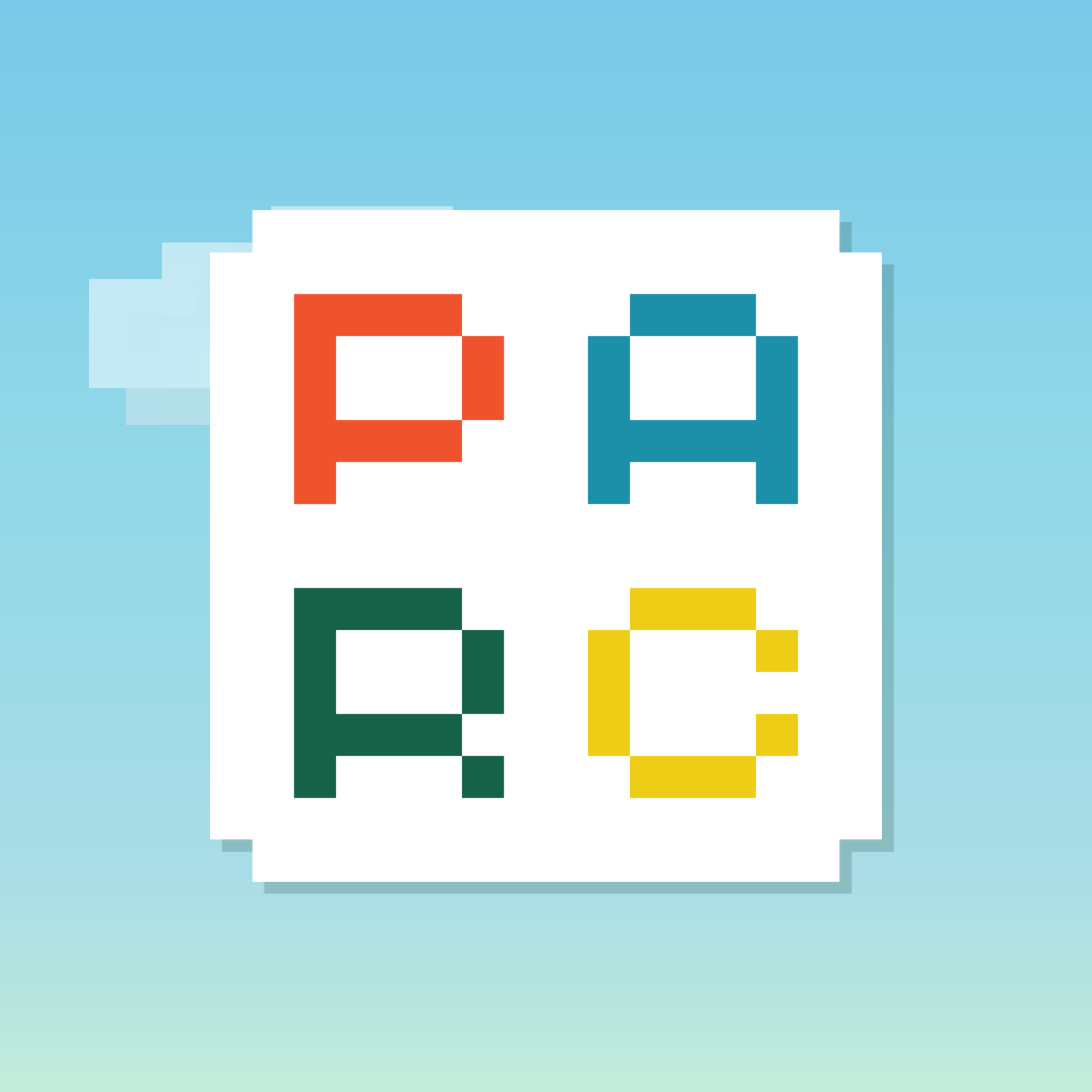 The new PARC square lockup: the box logo stacked over the oar