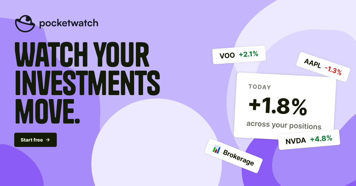 Pocketwatch campaign: watch your investments move, live position tickers on violet