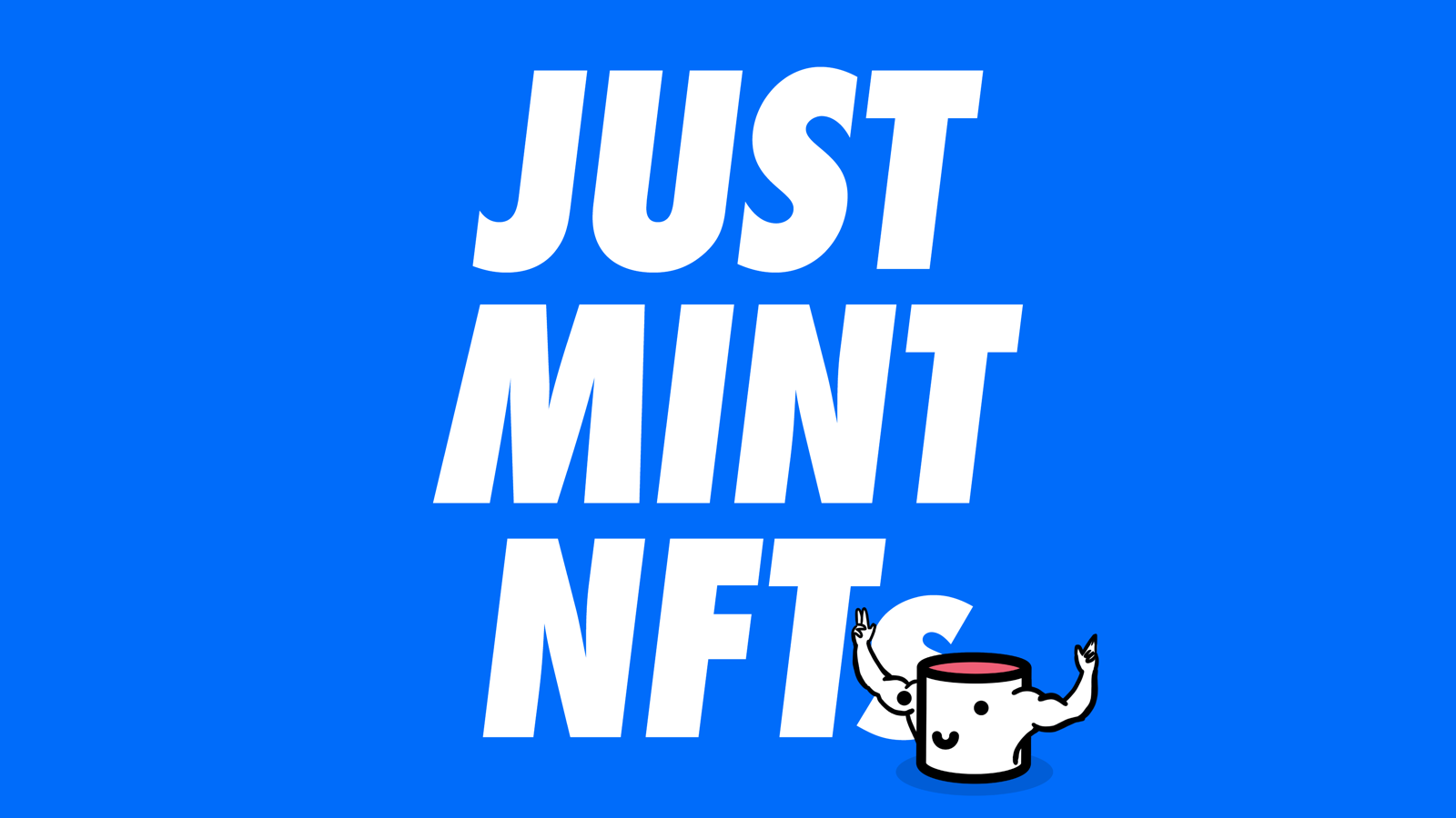 xrp.cafe JUST MINT NFTs campaign graphic